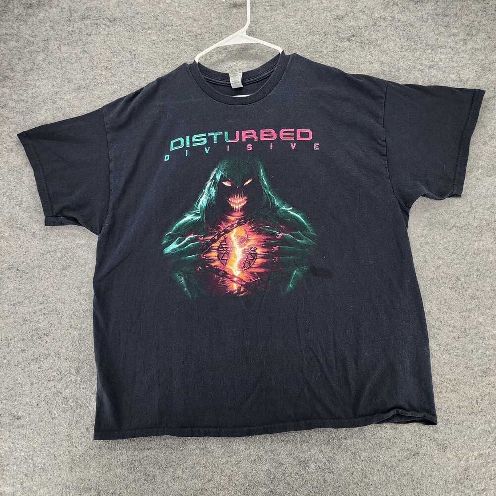 Disturbed Divisive Shirt Mens 2XL Short Sleeve Black Gildan